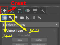 خلق احجام و خلق اشکال در تری دی مکس